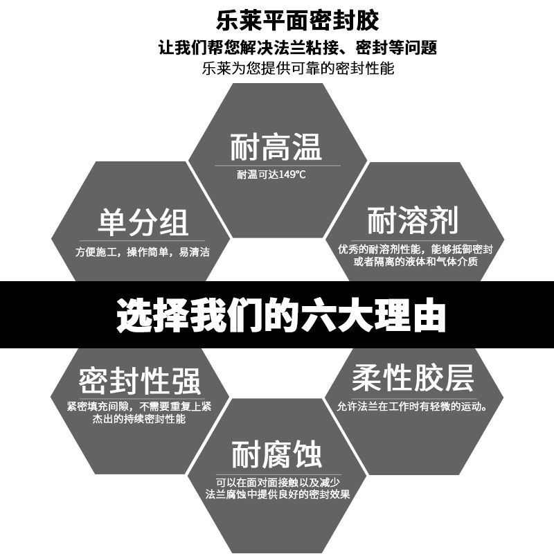 乐秦 510平面密封胶水金属螺纹法兰免垫片发动机变速箱耐高温胶水