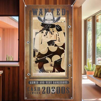 Western Cowboy Theme Party Photography Background Cloth Birt