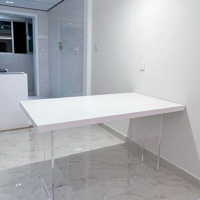 LHJ-031德餐W7利丰亚克力悬浮岩板桌现代简约桌子长方形透意式明
