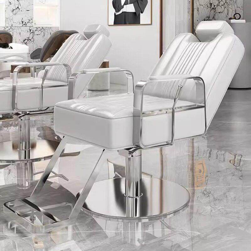 网红理发店椅子美发专用剪发椅升降可旋转可放倒凳子高档烫染椅子