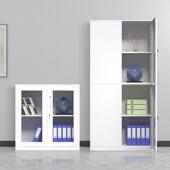 铁皮柜文件柜资料柜档案柜办公室书柜玻璃小矮柜储物柜带锁收纳柜