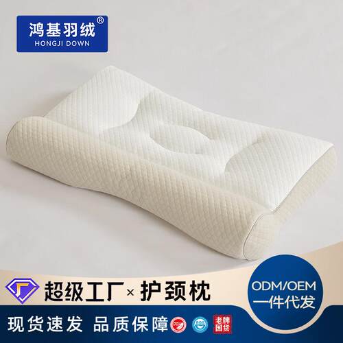 pe软管护颈椎枕芯 酒店枕头鹅绒睡眠回弹水洗家用枕