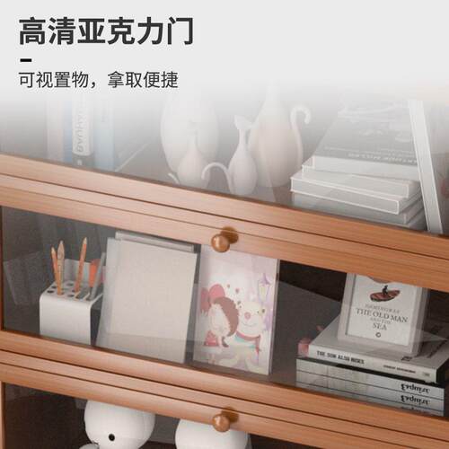 书架防落地置物架家用儿童带门物other桌面收纳多层简尘客易厅储