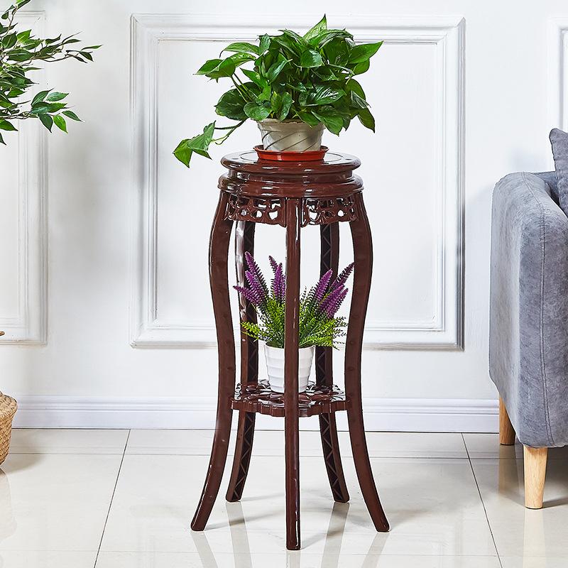 木多层花架子塑料仿古空间花几