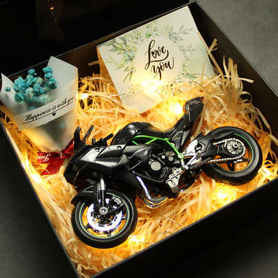 宝马S1000RR机车川崎仿真合金摩托车模型车内摆件收藏手办礼物男