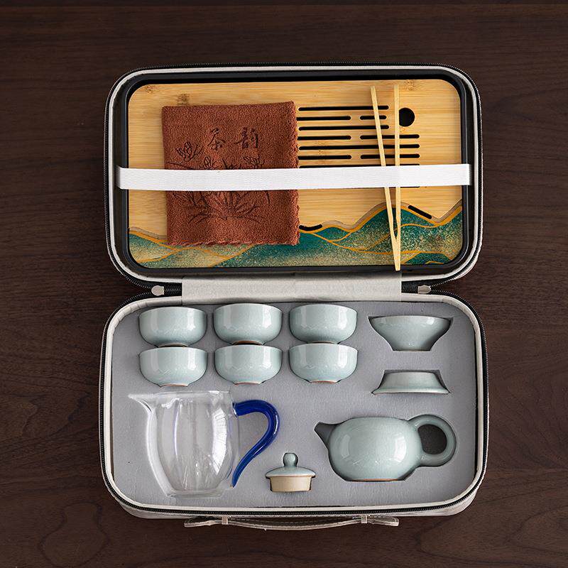 功夫旅行茶具套装家用户外便携喝茶2026新款盖碗茶杯茶壶整套泡茶