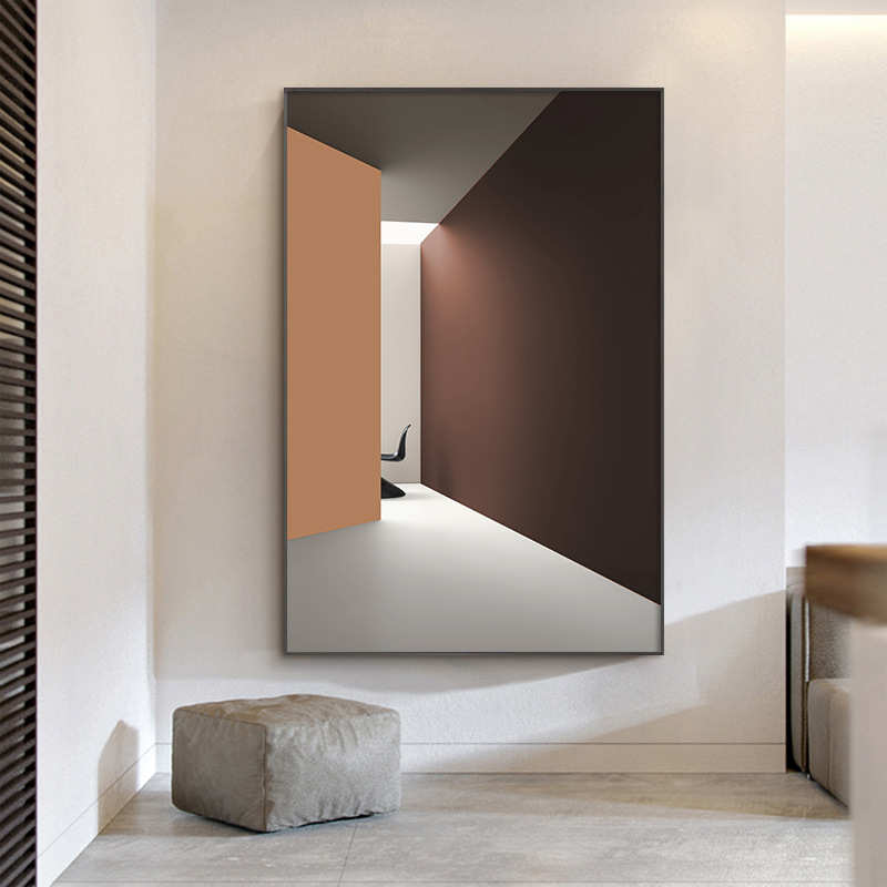 现代玄关装饰画走廊过道壁画艺术客厅落地画轻奢建筑大尺寸挂画