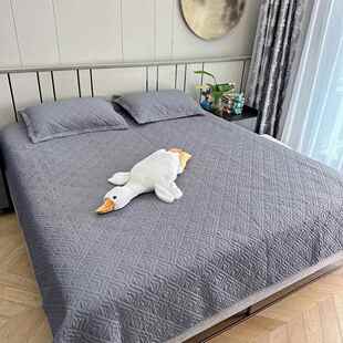 新款素色绣花三件套绗缝床盖外贸好货三件套 密绗绣子被 枕套一体