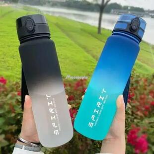 1 Liter Large Capacity Sports Water Bottle Leak Proof Colorf
