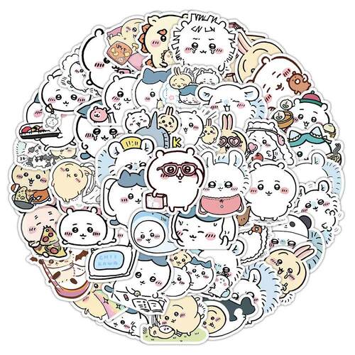 60pcs Cute Chiikawa Stickers DIY Waterproof Vinyl Scrapbook