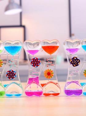 减油漏水晶油滴双心亚克力摆件工艺品沙漏学生礼品儿童玩具