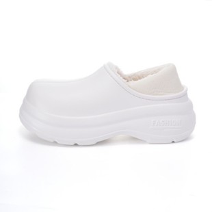 外穿网红加绒保暖雪地靴包跟棉拖 女2025年冬季 时尚 厚底防水棉鞋