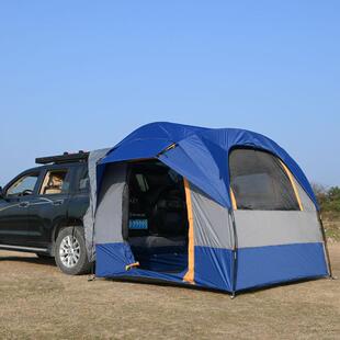 新款 直销野外露营车尾帐篷suv户外野营双层车顶帐篷折叠防雨后备