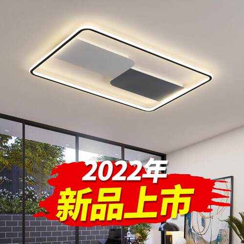 led吸顶灯卧室灯阳台灯长方形现代简约北欧灯具家用大气客厅 主灯