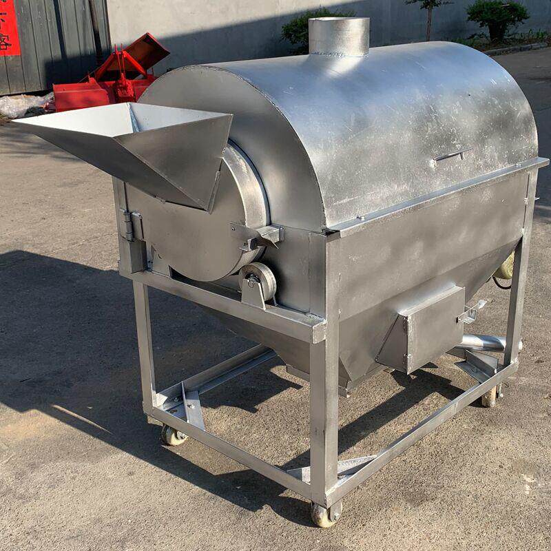 电加热炒芝麻机器 封闭式小型炒锅电加热滚筒炒锅机