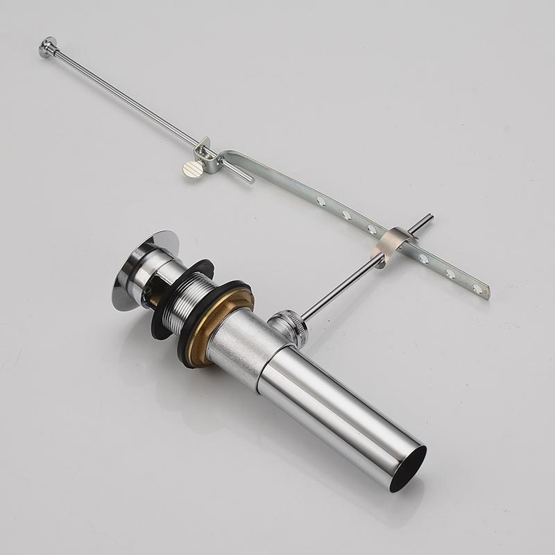 带提篮拉杆下水器 铜台盆脸盆去水器 提拉式下水器厂家直销