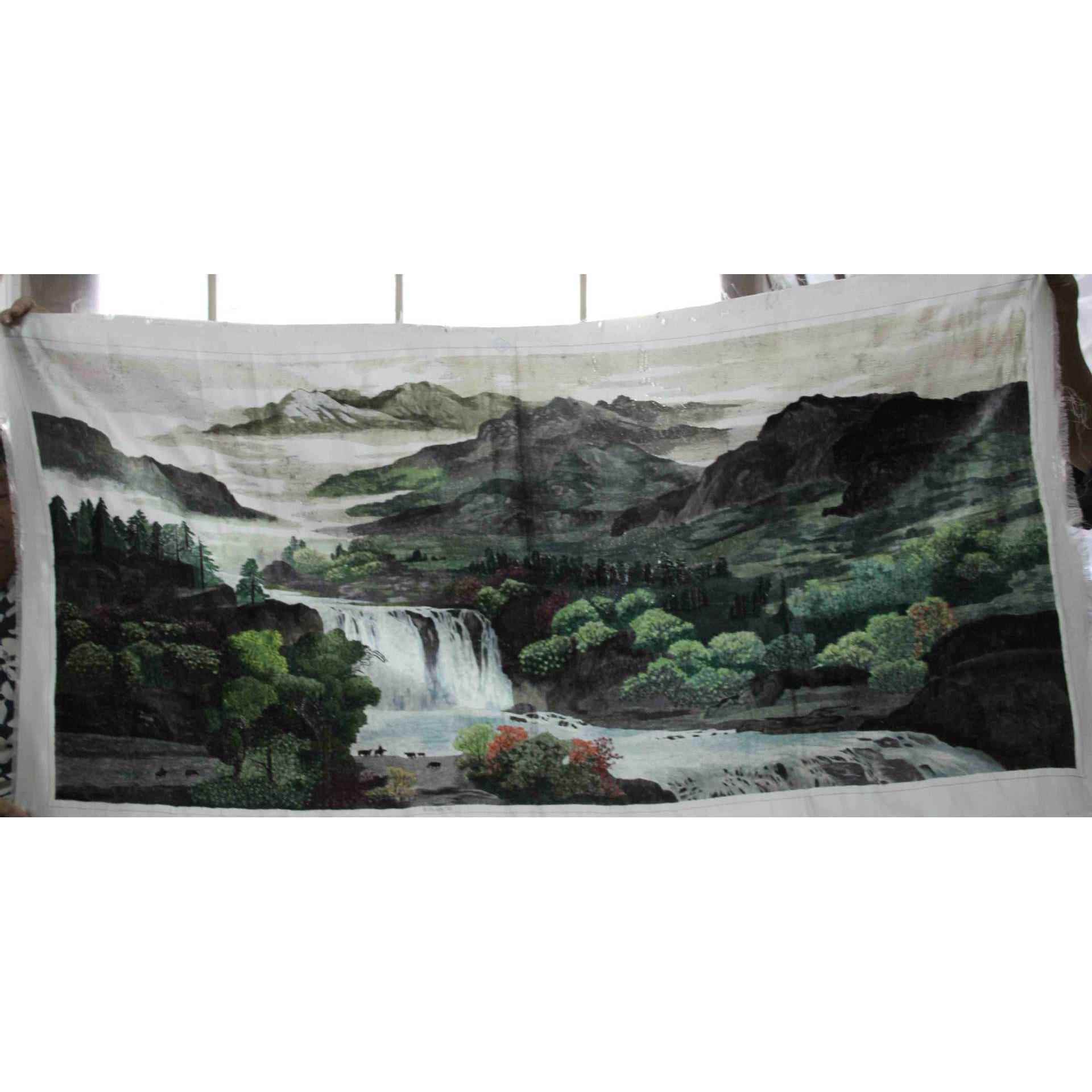 苏绣绣片客厅办公室装饰画苏州手工刺绣家居挂画山水风景