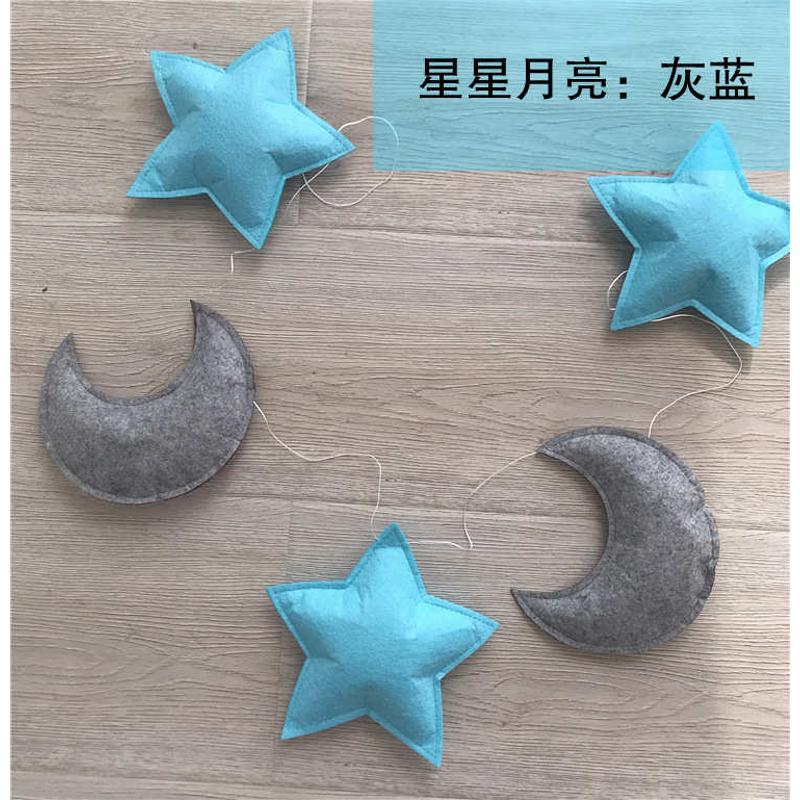 ins装饰北欧风摄影道具儿童房间童装店星星月亮装饰挂饰吊饰壁饰