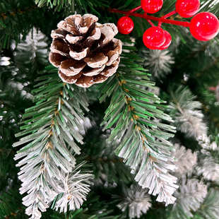 PVC圣诞树松果红果加密豪华阻燃家用圣诞节装饰品热销