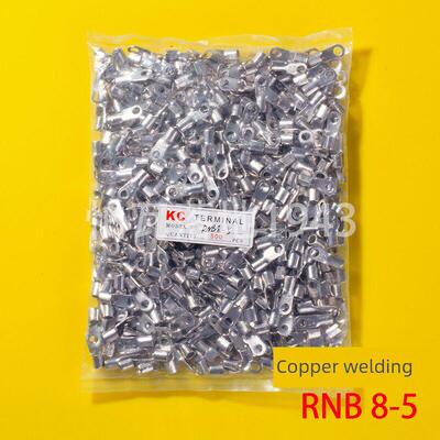 冷压端子座Rnb8-5圆形裸头o形端子铜鼻含专用发票500个