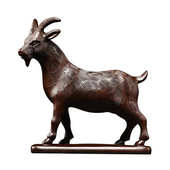 木雕摆件羊实木质雕刻动物生肖客厅办公桌装 饰摆设红木头工艺礼品