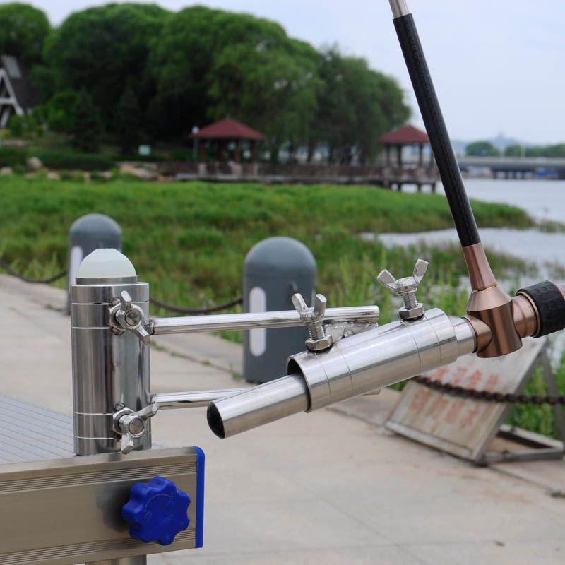 加厚万腿钓台炮台架大物巨物杆支套式不锈钢炮台座配件P9069915安