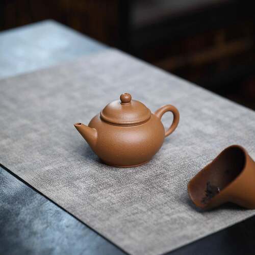 高端宜兴紫砂壶水平半手工茶壶无添加段泥 150cc 文人茶器茶具