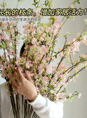 雪柳碎花仿生客厅雪柳餐桌干枝轻奢ins风假花摆件装饰花