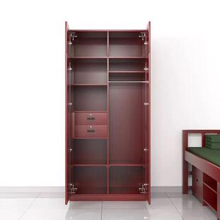 实木制式 家具二门衣柜家用小户型宿舍衣柜 衣柜组合工程营具中式