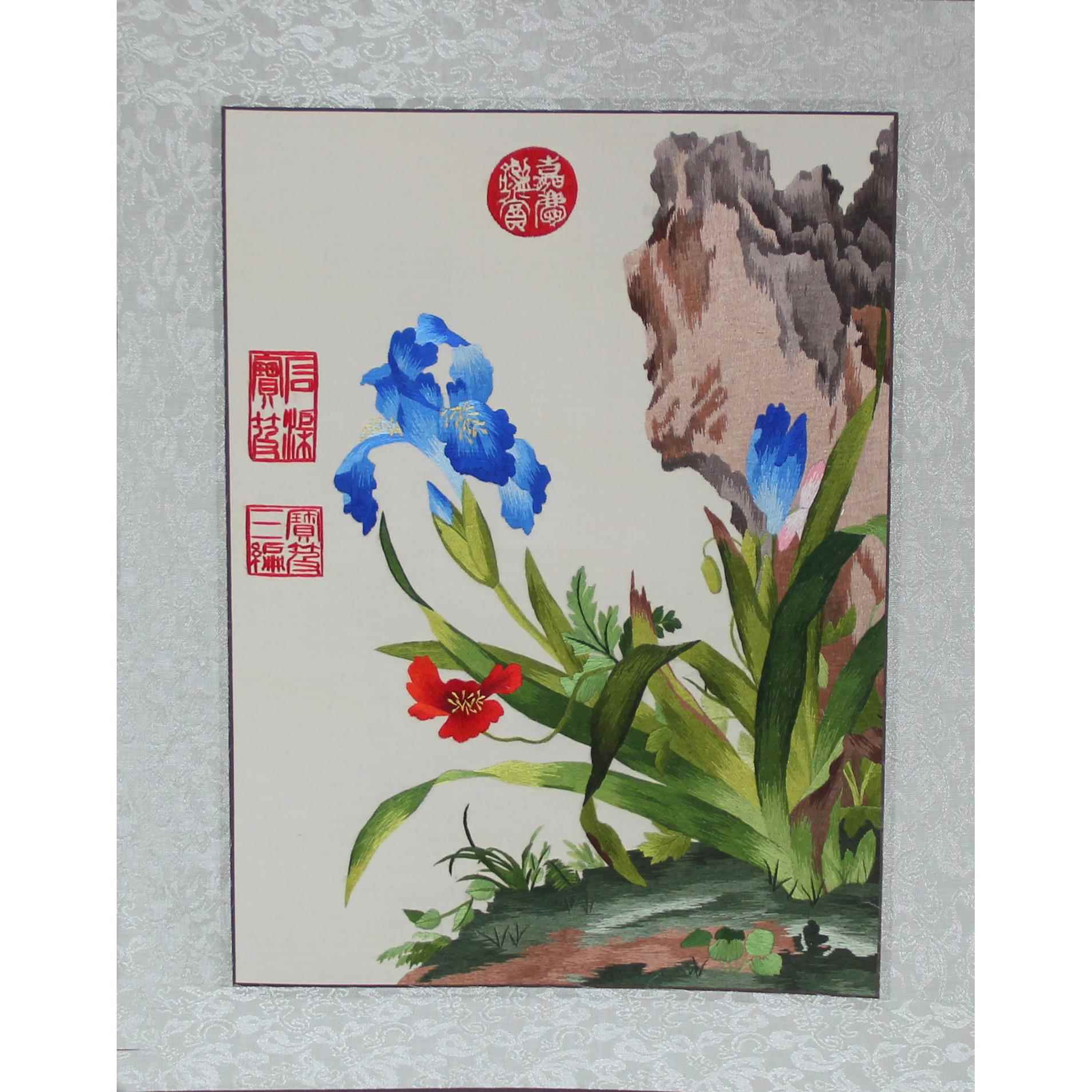 苏州刺绣客厅书房办公室装饰画手工苏绣软裱画厂家生产