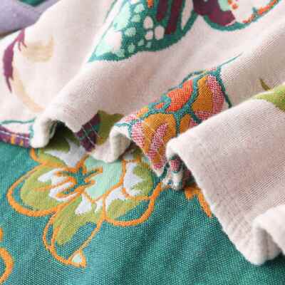 新款夏季MZ-dieli柔软亲夏肤纯棉纱盖布双人睡办公午室床盖毯凉被