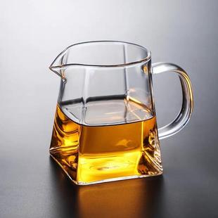 厂家批发四方公杯加厚耐热玻璃公道杯分茶器玻璃茶海功夫茶具配件