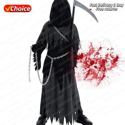 Halloween Cosplay Costume, Grim Reaper, Terrifying and Cool