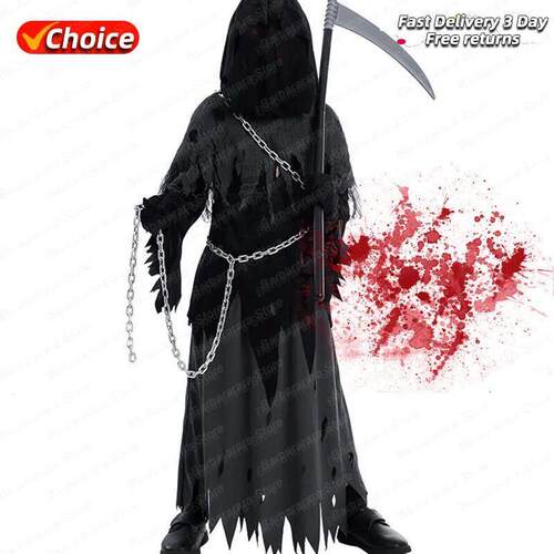 Halloween Cosplay Costume, Grim Reaper, Terrifying and Cool