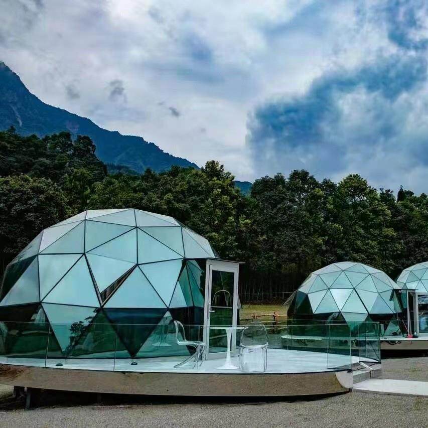 网红泡泡屋星空民宿别墅露台玻璃篷房阳光房铝合金凉亭活动遮阳棚
