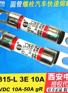 中熔EV315-L-3E10A-15A-20A-30A-40A 500VDC保险丝管耐高温汽车用