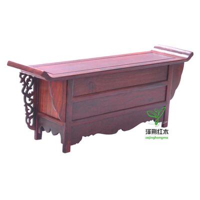 翘艺品明清头红枝缩  微型小家具酸红木古典雕工模型底座摆件