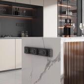 用SJ台N轻岩板客厅家IIH隔奢断大理石吧餐桌岛台一体厨房开放式 中