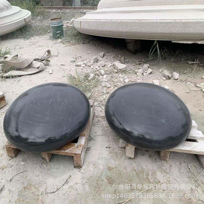 石雕青石黑白棋子花岗岩象棋雕塑汉白玉五子棋广场公园围棋摆件