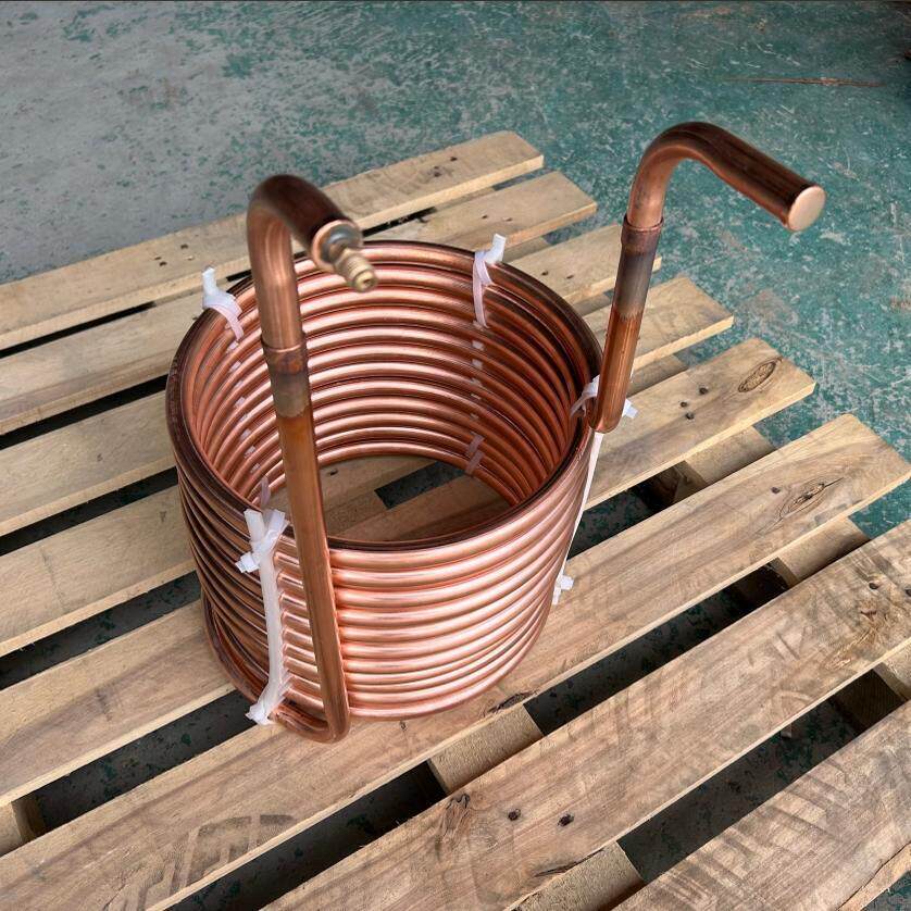 工业冷水机制冷铜盘管蒸发器紫铜传换热器水箱散冷器3P5P10P-60HP