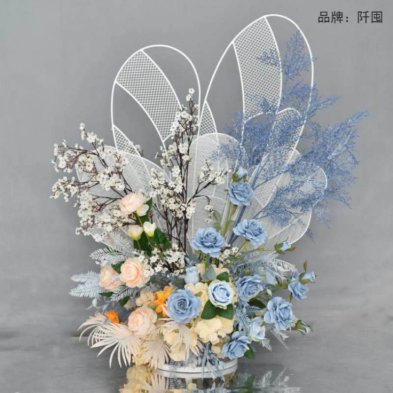 婚庆道具铁艺蝶恋桌花婚礼酒店绢花路引酒店ktv商场装饰假花摆件