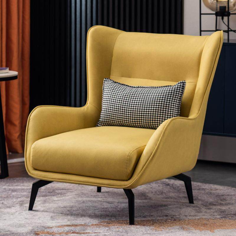 意式单人沙发椅现代休闲客厅洽谈接待简约轻奢北欧懒人组合老虎椅