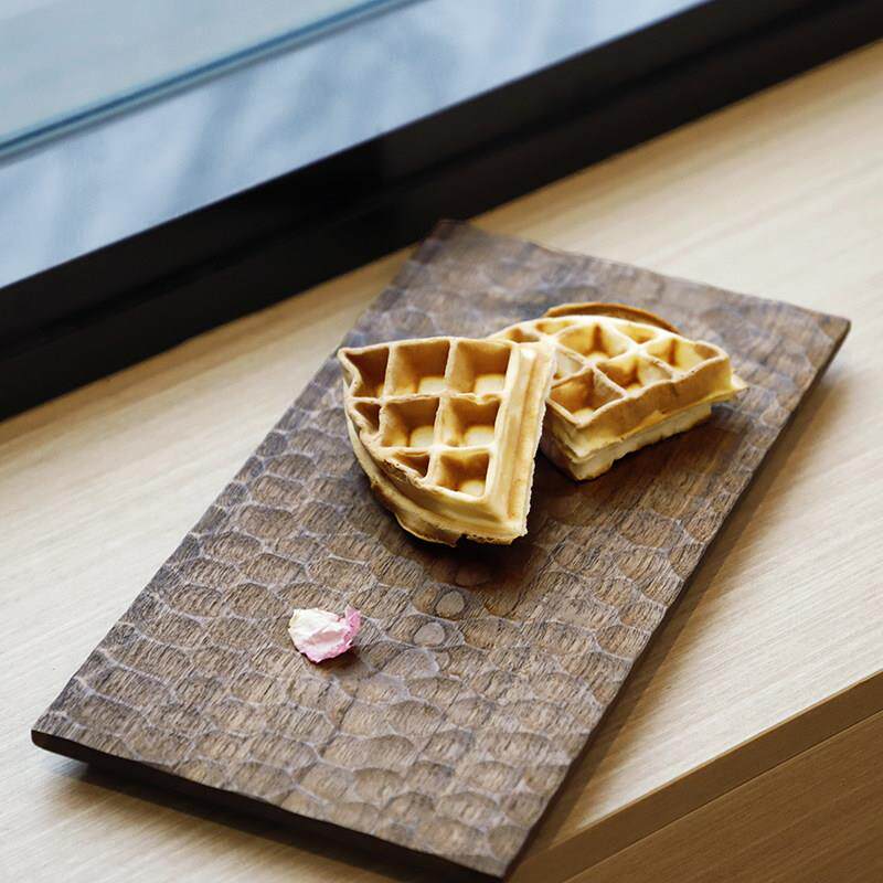 木质托 托盘日式长方形锤纹牛排餐盘披萨盘子正方形黑胡桃木果盘
