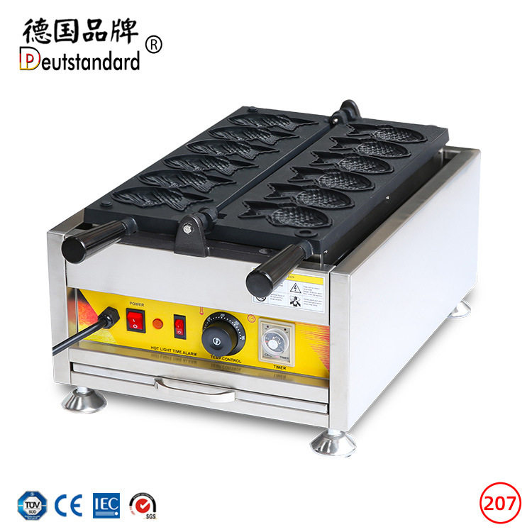 鲷鱼烧五谷鱼鲷鱼烧商用六格鲷鱼烧机器台湾五谷鱼机器鱼型饼小吃