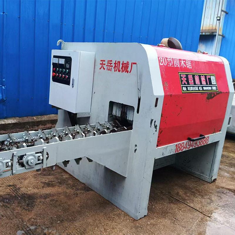 转让河北天岳产20型二手圆木多片锯,配22KW+18.5KW双大功率电机
