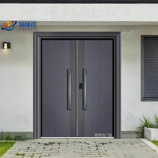 别墅大门中式精雕铸铝门高端锌合金双开入户防盗门家用农村自建房