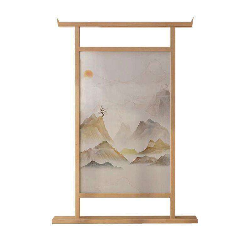 玄关屏风摆件装饰酒店餐厅遮挡实木座屏中式家具定制小户型新中式