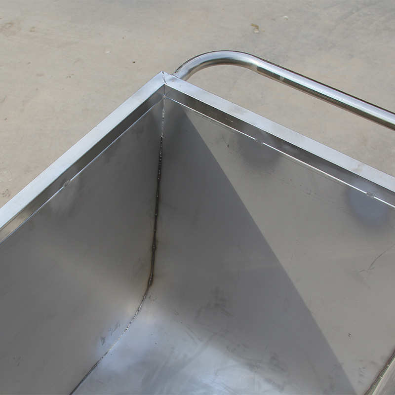 不锈钢饲料车手推车养殖场推料车养猪喂料车饲料推车猪场喂猪斗车