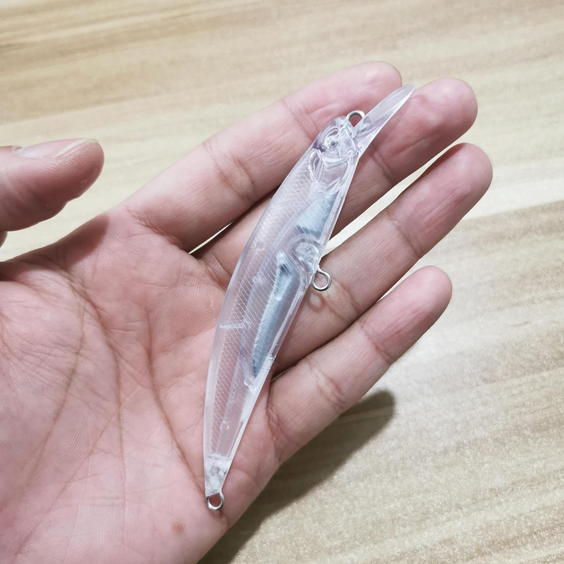 cm矛头沉水米诺路亚透明台钓饵