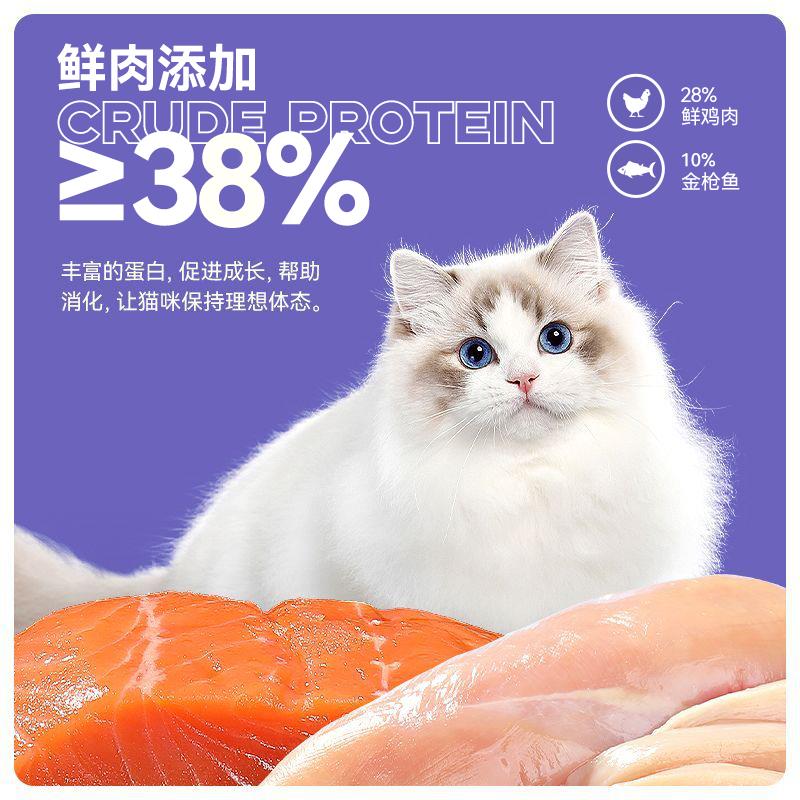 全迪尤猫粮鱼肉英味布GAG递蓝猫偶乐短1k全g斤20装价期成克猫0幼